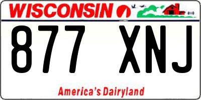 WI license plate 877XNJ