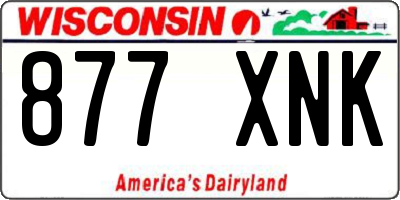 WI license plate 877XNK