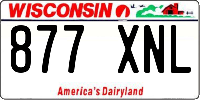 WI license plate 877XNL