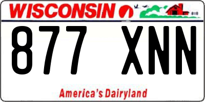 WI license plate 877XNN