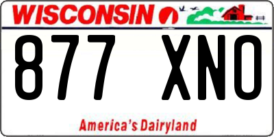 WI license plate 877XNO