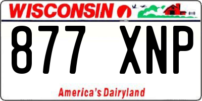 WI license plate 877XNP