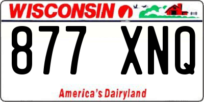 WI license plate 877XNQ