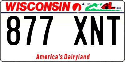 WI license plate 877XNT