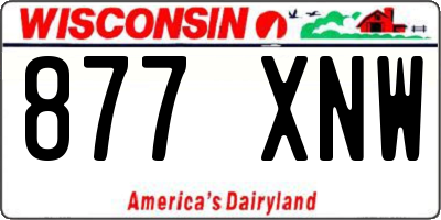 WI license plate 877XNW