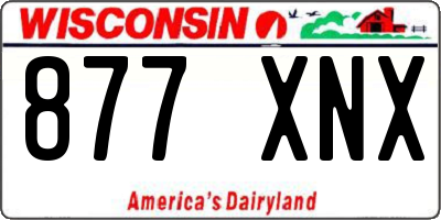 WI license plate 877XNX