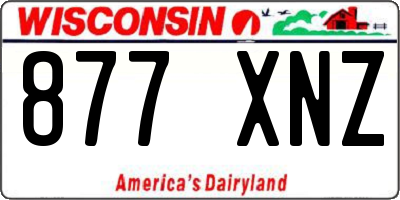 WI license plate 877XNZ