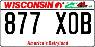 WI license plate 877XOB