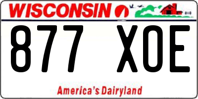 WI license plate 877XOE