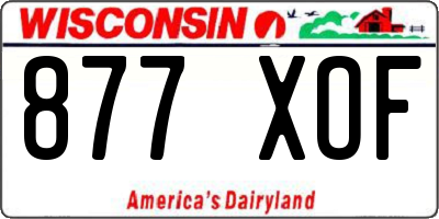 WI license plate 877XOF