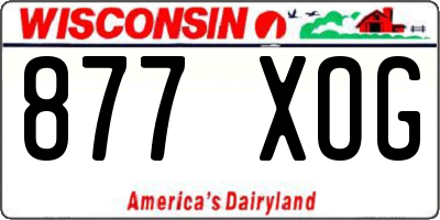 WI license plate 877XOG