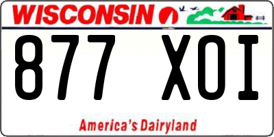 WI license plate 877XOI