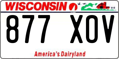 WI license plate 877XOV