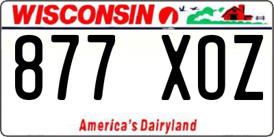 WI license plate 877XOZ