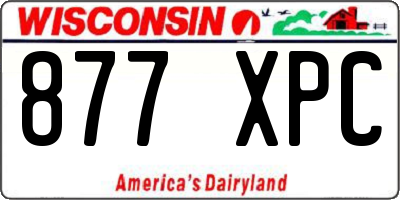 WI license plate 877XPC