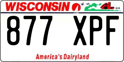 WI license plate 877XPF