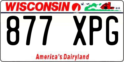 WI license plate 877XPG