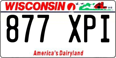 WI license plate 877XPI