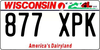 WI license plate 877XPK