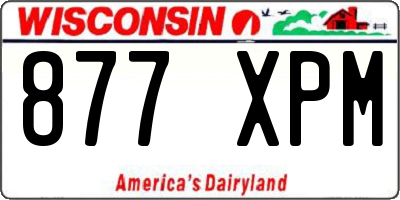 WI license plate 877XPM