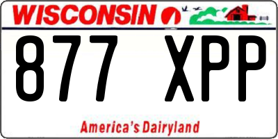 WI license plate 877XPP