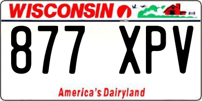 WI license plate 877XPV