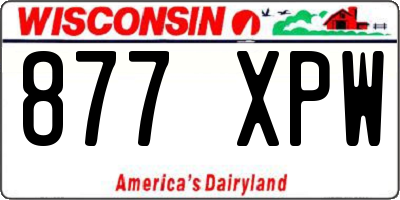WI license plate 877XPW