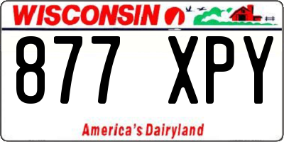 WI license plate 877XPY