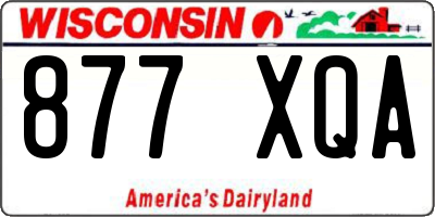 WI license plate 877XQA