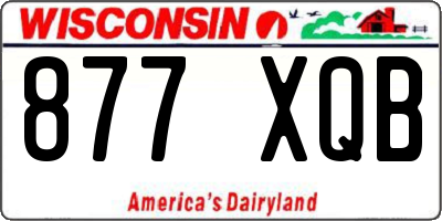WI license plate 877XQB