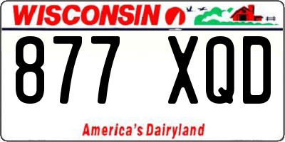 WI license plate 877XQD
