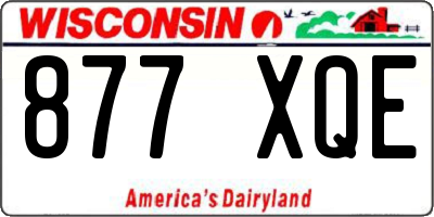 WI license plate 877XQE