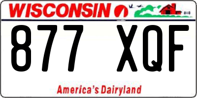 WI license plate 877XQF