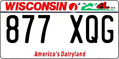WI license plate 877XQG
