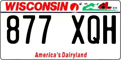 WI license plate 877XQH