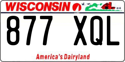 WI license plate 877XQL