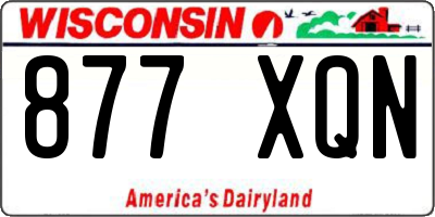 WI license plate 877XQN