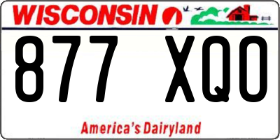 WI license plate 877XQO