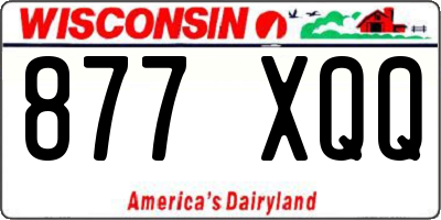 WI license plate 877XQQ