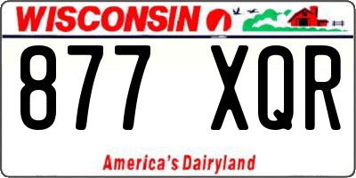 WI license plate 877XQR