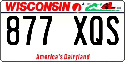 WI license plate 877XQS