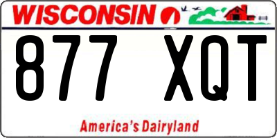 WI license plate 877XQT