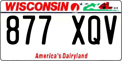 WI license plate 877XQV