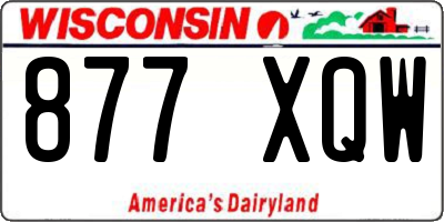 WI license plate 877XQW