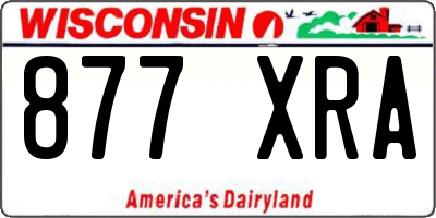 WI license plate 877XRA