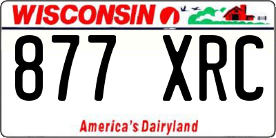 WI license plate 877XRC