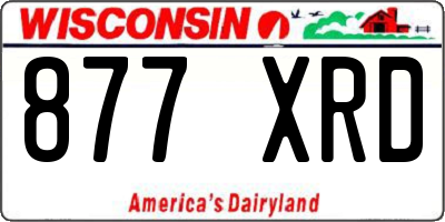 WI license plate 877XRD