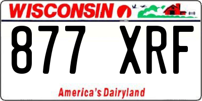 WI license plate 877XRF