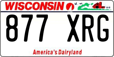 WI license plate 877XRG