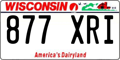 WI license plate 877XRI